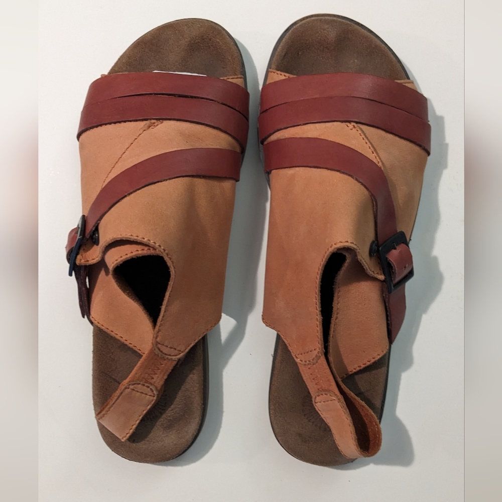 OTBT WOMEN'S PIERZ FASHION LEATHER SANDAL,MANDARIN, US SIZE 7.5 M